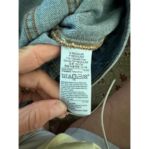 Gap Kids Blue 100% Cotton Button Front Denim Vest Size Small - Picture 5 of 9